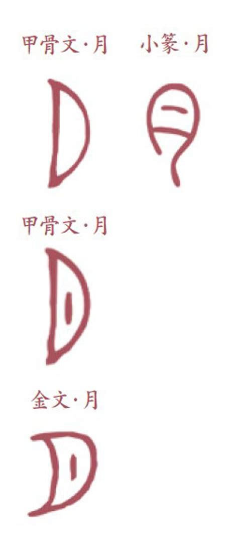 月的古字|漢語多功能字庫